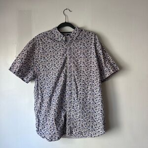 Denim & Flower Ricky Singh Multicolor Flower Patterned Button Down Shirt L NWOT